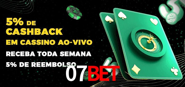 Promoções do cassino ao Vivo 07bet